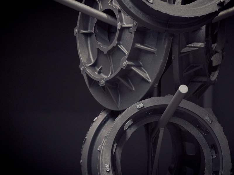 Construction and opening of a new hall of the grinding shop - new extraction during final cleaning of castings, new regeneration grate and hanging shot blasting machine 